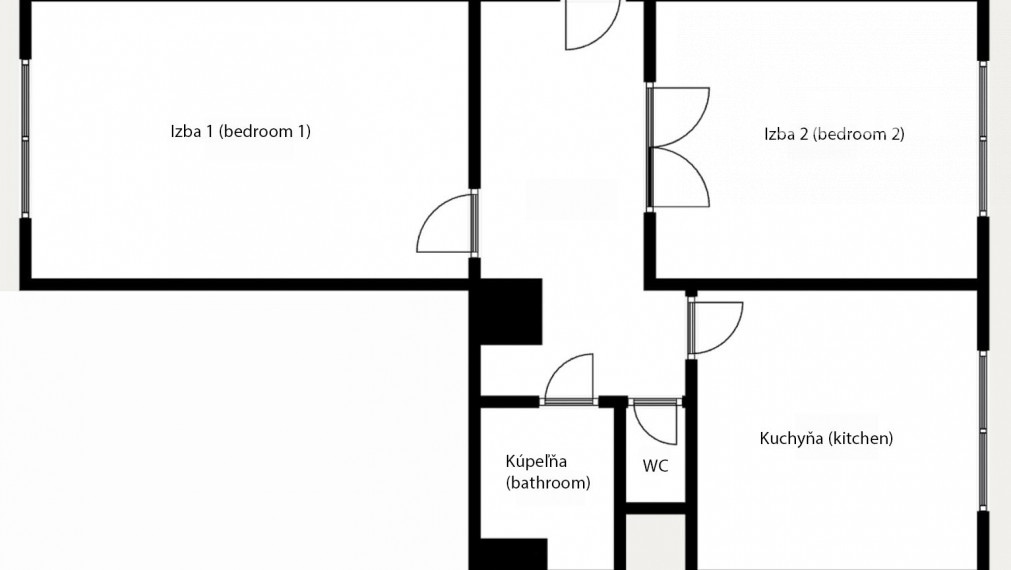 Krátkodobý prenájom 2-izb. byt - Velehradská ul.