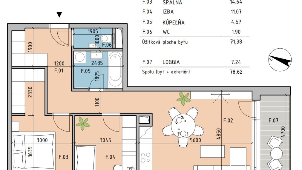 Moderný a svetlý 3-izb. byt v novostavbe Bory bývanie - ul. Michala Bučiča