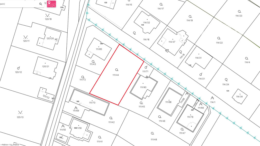 Stavebný pozemok (737 m²)  – Hubice