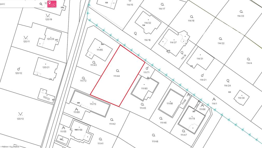 Stavebný pozemok (737 m²)  – Hubice