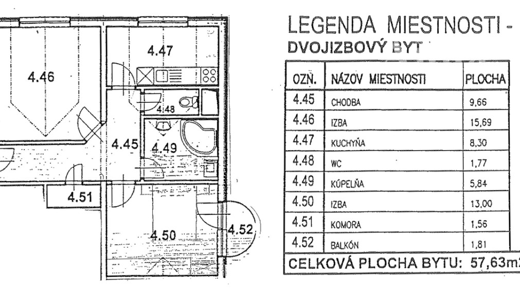 2-izb. byt - Geologická ul. (zariadený)